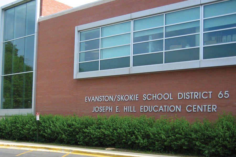 The Joseph E. Hill Early Childhood Education Center holds the offices for Evanston/Skokie School District 65. Five candidates for the District 65 school board spoke at a forum Tuesday night. 