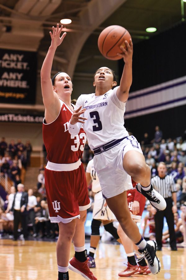 Ashley Deary attempts a layup. The senior will look to lead Northwestern over a struggling Wisconsin team.