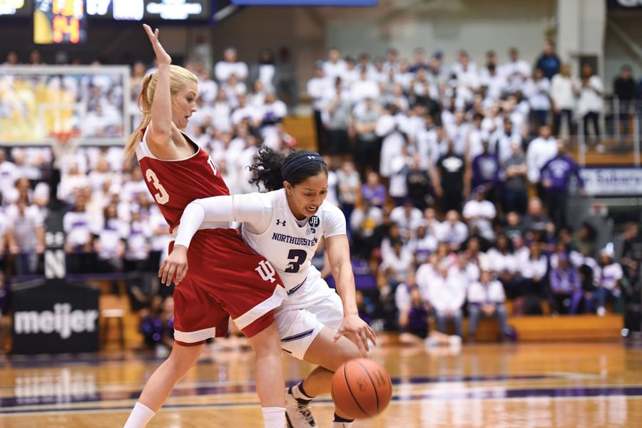 Ashley Deary attempts to evade a defender. The senior guard made just one field goal in the loss to Michigan. 