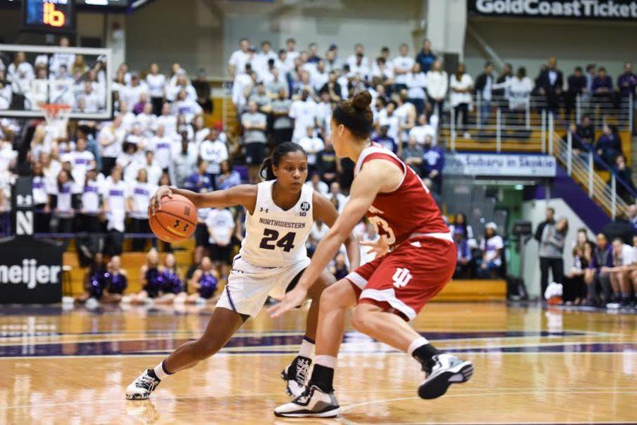Christen Inman handles the ball. The senior guard scored 13 points in Saturdays win.