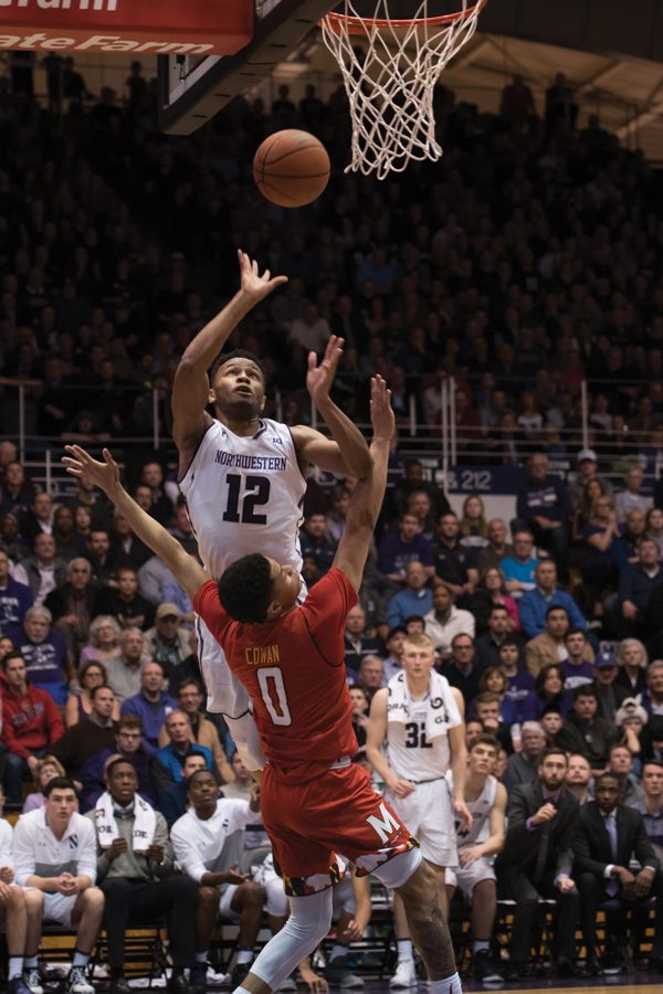 Isiah Brown elevates for the and-one. The freshman guard tallied 19 points against Maryland.