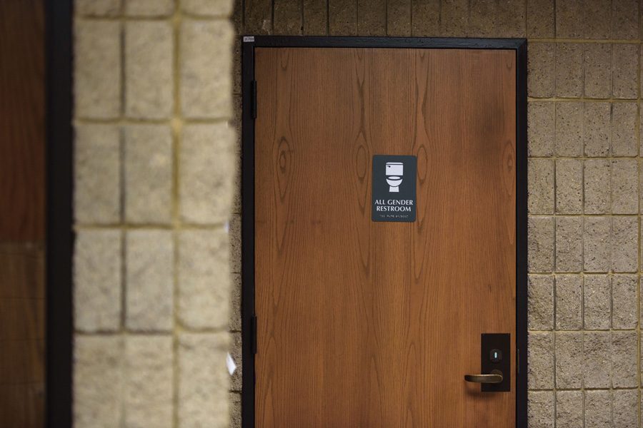 Norris University Center has an all-gender bathroom on its third floor. An administrator sent an email to students Thursday saying the University would not alter its practices or procedures following the Trump administration’s revocation of Obama’s transgender bathroom bill.