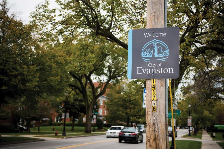 A+sign+welcomes+drivers+to+Evanston+at+the+southern+end+of+the+city.+Officials+from+Evanston+Police+Department%2C+local+school+districts+and+city+government+formed+a+task+force+in+December+to+assist+refugees+in+their+resettlement.