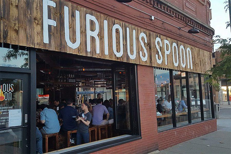 The+scene+outside+Furious+Spoons+Logan+Square+location.+This+fall%2C+the+ramen+shop+plans+to+open+its+doors+in+Evanston+at+1700+Maple+Ave.