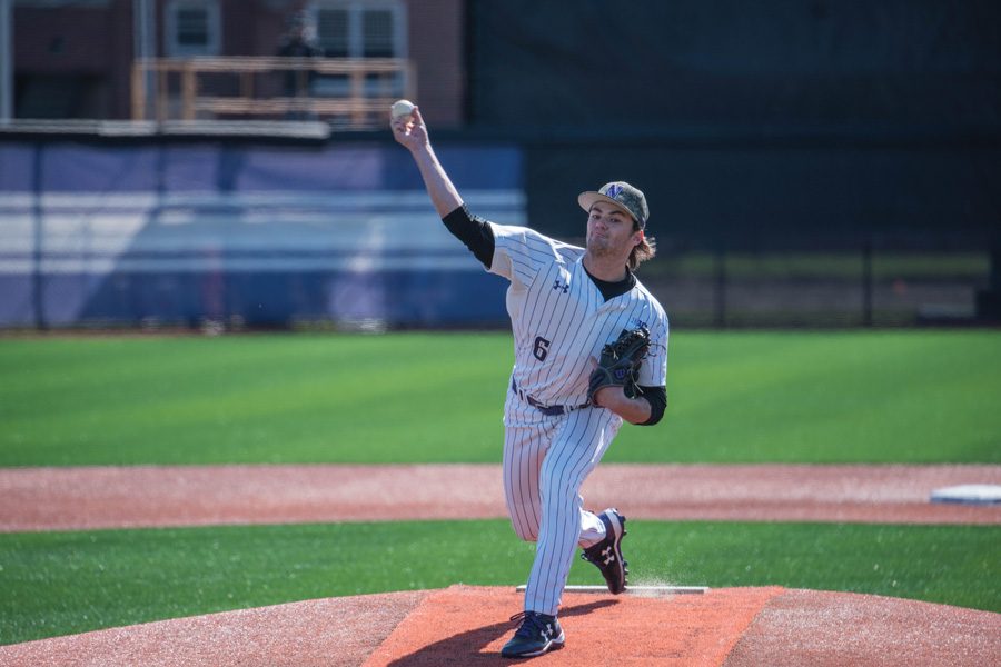 Tommy Bordignon delivers the pitch. The junior will open the weekend series against Iowa.