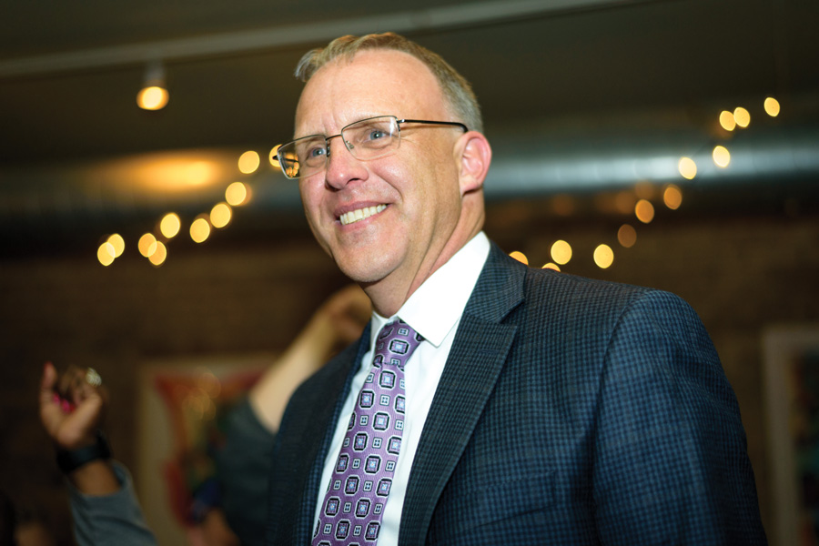 Mayor-elect Steve Hagerty at his victory party earlier this month. On June 8, Northwestern president Morton Schapiro told The Daily he would welcome Hagerty to the community at an on-campus event.