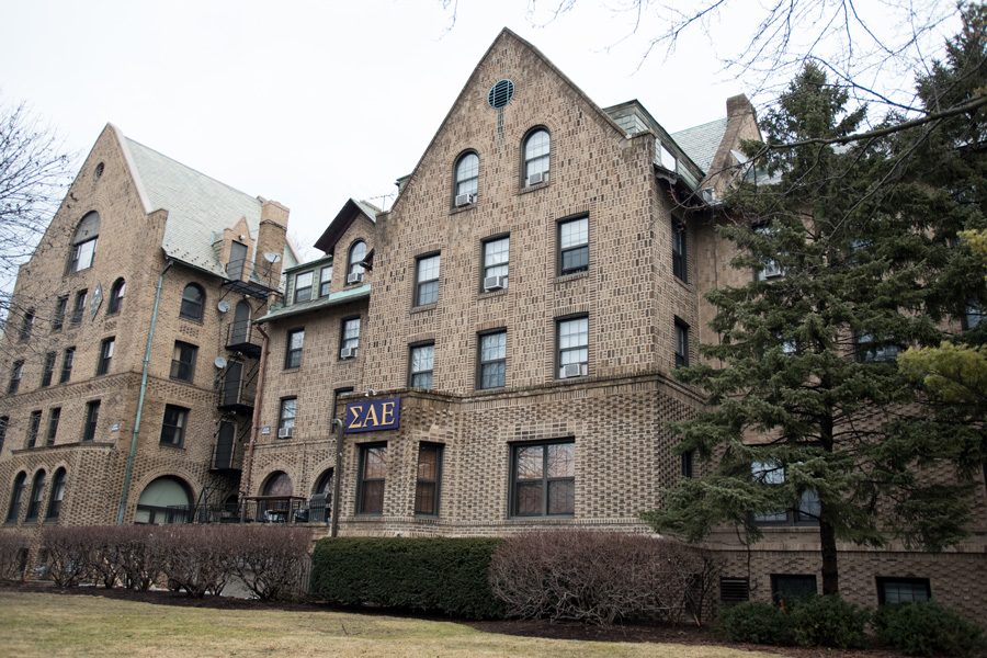 Sigma Alpha Epsilon fraternity’s house on Northwestern’s campus. The University suspended the chapter from campus Friday after concluding SAE had violated a disciplinary probation.