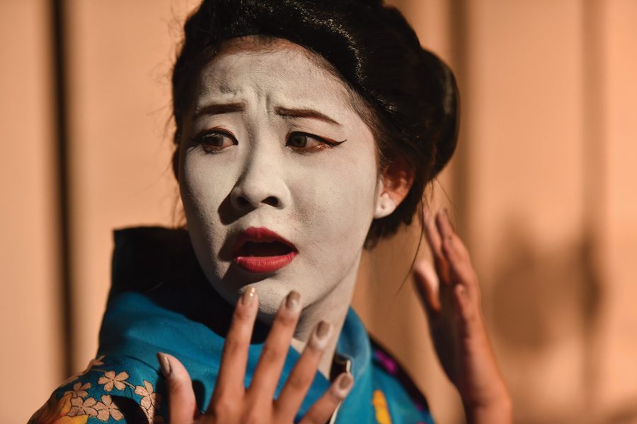 Communication senior Sharon Wei performs in “This is Not a True Story.” The play, written by Communication junior Preston Choi, features an all-female Asian cast.
