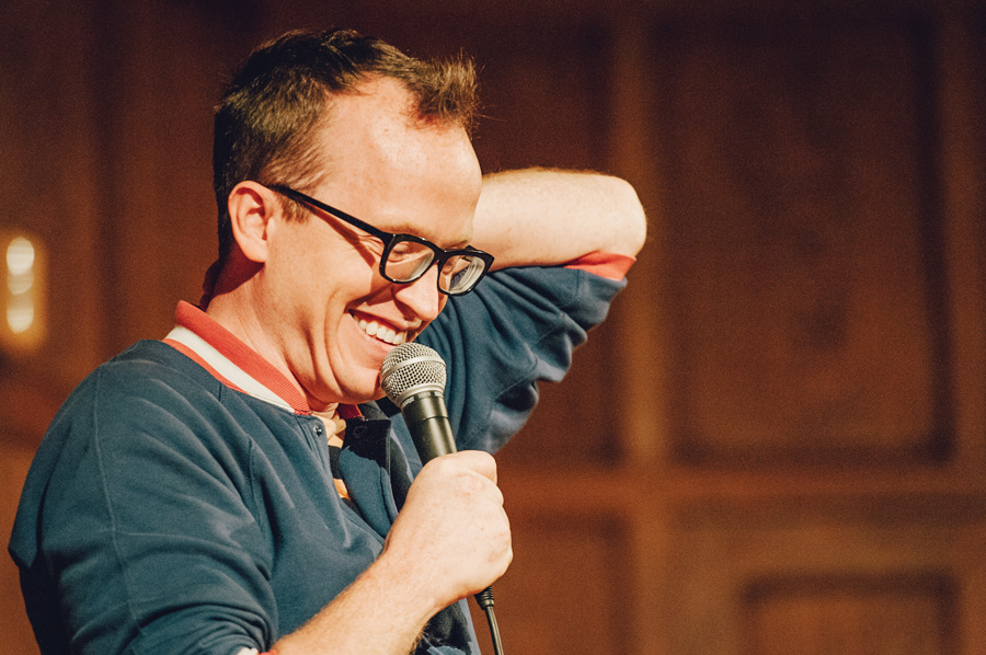 Comedian Chris Gethard performs in Lutkin Hall for A&O Productions and SASA’s comedy event on Monday. Gethard was joined by comedian Aparna Nancherla, NU’s comedy group Mee-Ow and student performer Grace Dowling. 