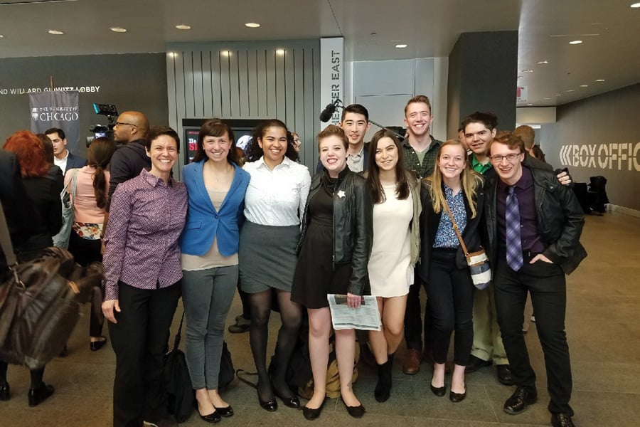 Members of the Social Justice Advocacy Fellowship are posing before an event. The group’s goal is to teach practical skills to actively engage in social justice advocacy, founder and Communication senior Matt Fulle said. 