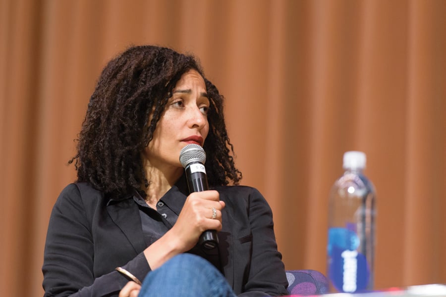 Author Zadie Smith, best known for her novel “White Teeth,” speaks at Ryan Auditorium in the Technological Institute. Smith discussed race and identity, and how it is reflected in her work. 