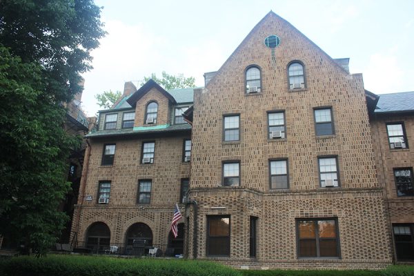 Sigma Alpha Epsilon fraternity’s house on Northwestern’s campus. An exterior sign, which formerly displayed SAE's letters above the alcove, has been removed.  