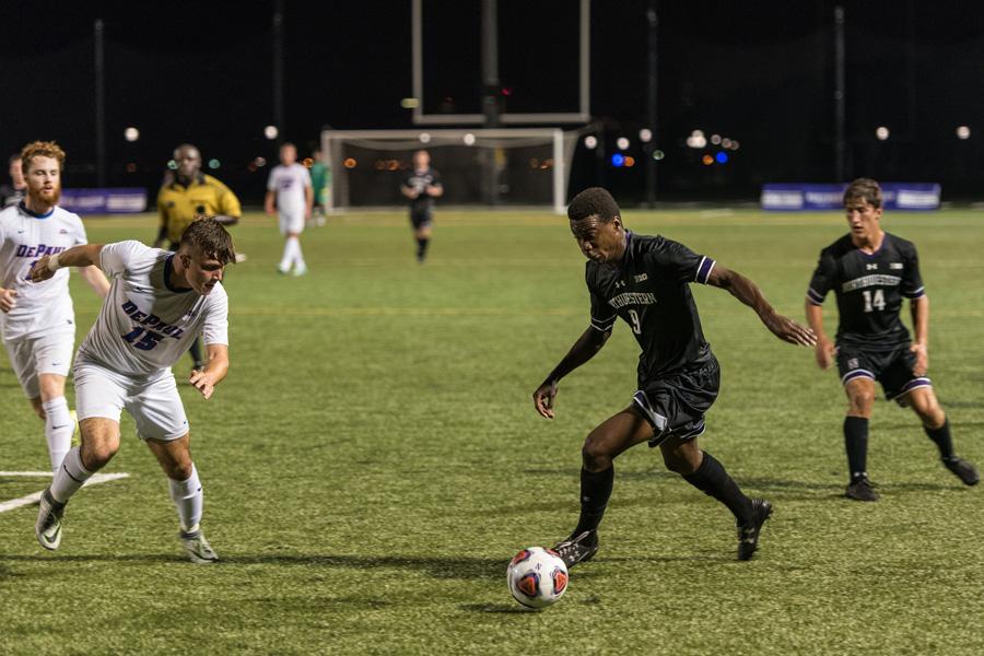 Forward Elo Ozumba takes on a defender during a game last season. The now-senior will spearhead the Wildcats offense this fall.