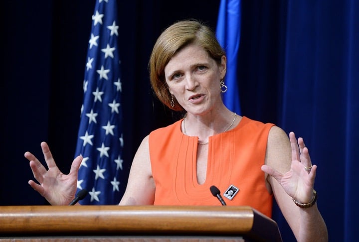Samantha Power speaks at the White House in 2014. Power, who served as the former ambassador to the United Nations, will speak on campus on Oct. 2.