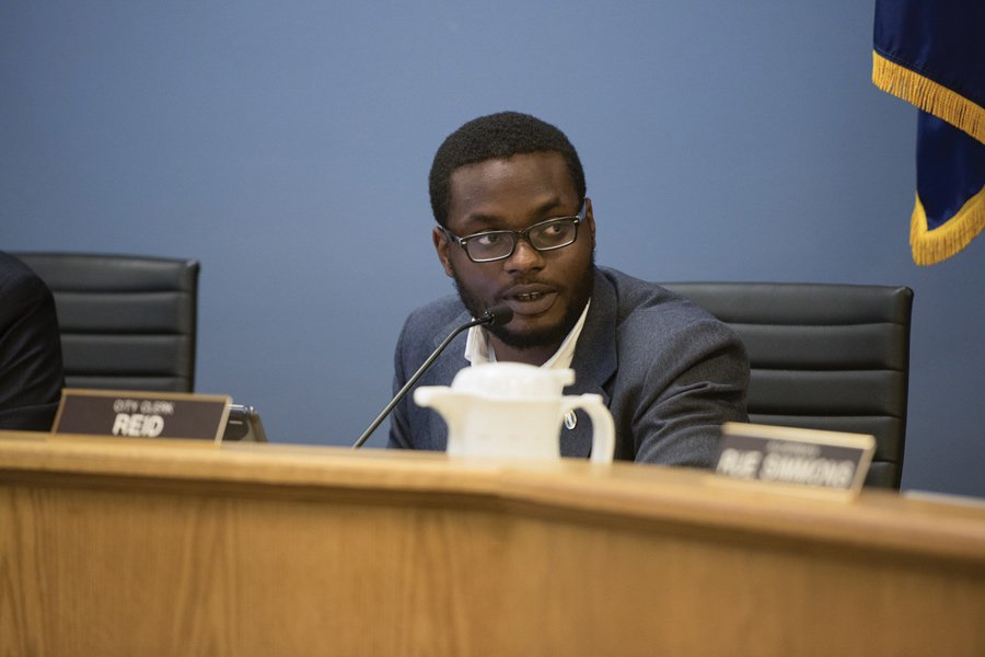 City clerk Devon Reid at the Sept. 25 City Council meeting. Reid announced in a Thursday Facebook post that Evanston will implement a two-step review process for Freedom of Information Act claims. 