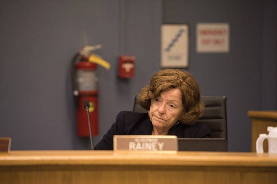 Ald. Ann Rainey (8th) speaks at a City Council meeting. On Monday, Rainey expressed support of a proposed tax on rides from services like Uber and Lyft.
