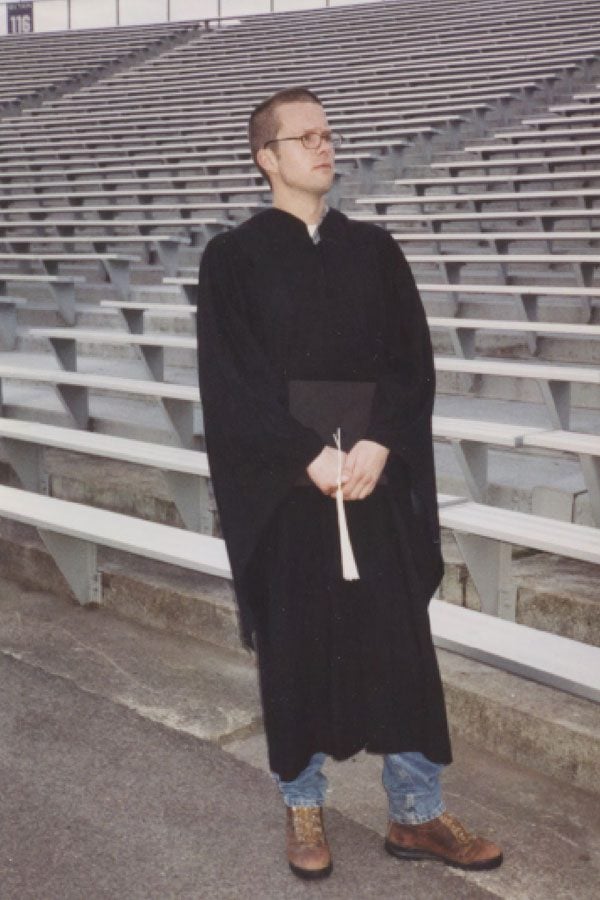 Chris+Kirkpatrick+poses+at+his+graduation+from+NU+in+1999%2C+where+he+earned+a+degree+in+clinical+psychology.+The+U.S+Senate+passed+a+bill+in+his+name+last+month%2C+after+he+was+ousted+from+his+job+at+a+Veterans+Affairs+hospital+in+2009+for+whistleblowing+and+died+by+suicide.