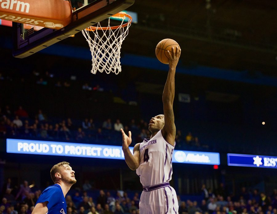 Vic Law goes up for the layup. Law scored a career-high 30 points Wednesday, but Northwestern fell narrowly to Creighton.