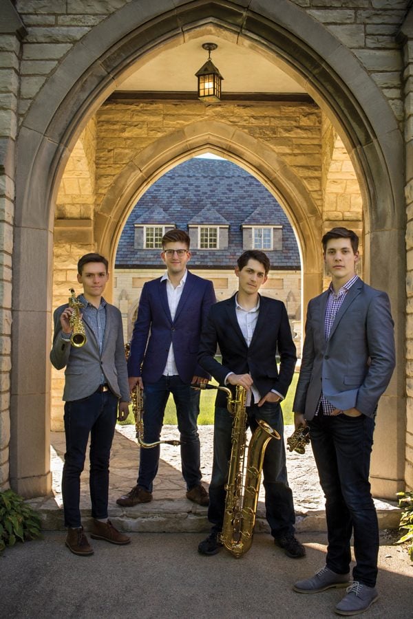 Last year, four Bienen students formed a saxophone quartet, specializing in the performance of new music. ~Nois will play their first professional gig in Chicago at Constellation.
