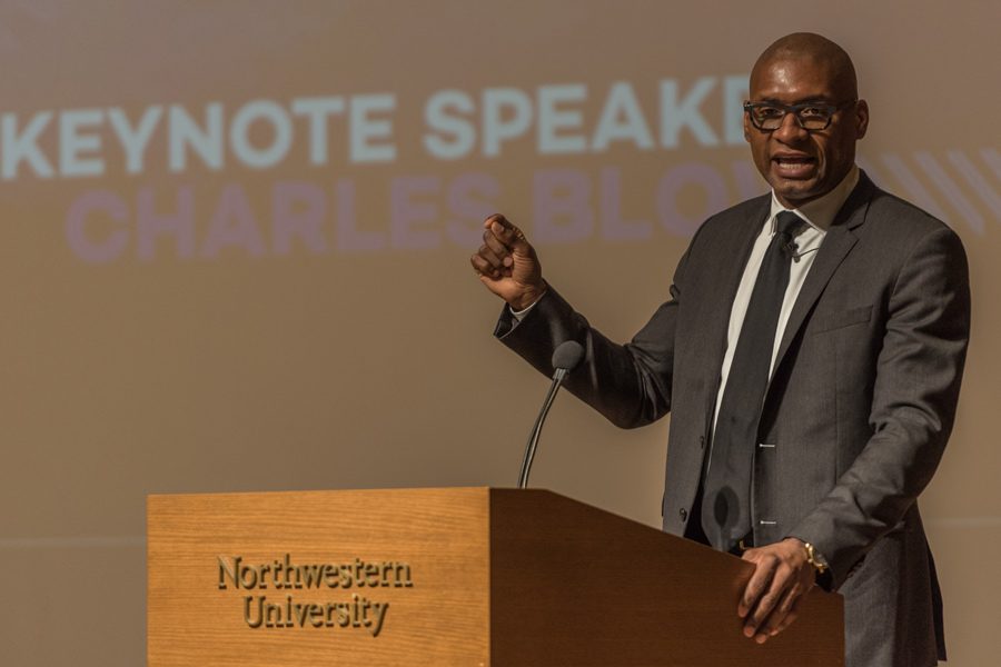 New+York+Times+columnist+Charles+Blow+delivers+the+keynote+address+for+Northwestern%E2%80%99s+MLK+commemoration.+Blow+addressed+issues+of+racial+inequality+and+mass+incarceration+in+his+speech+Thursday.