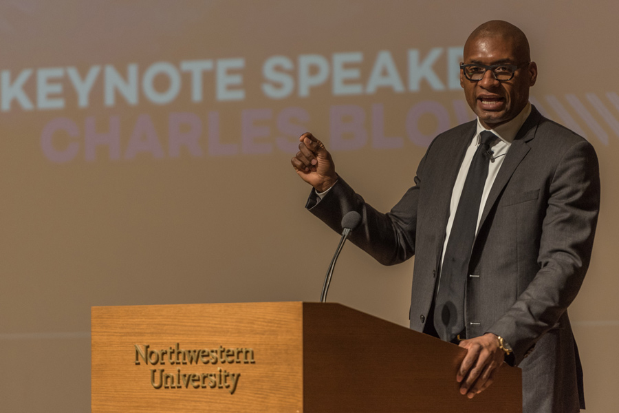 New+York+Times+columnist+Charles+Blow+delivers+the+keynote+address+for+Northwestern%E2%80%99s+MLK+commemoration.+Blow+addressed+issues+of+racial+inequality+and+mass+incarceration+in+his+speech+Thursday.