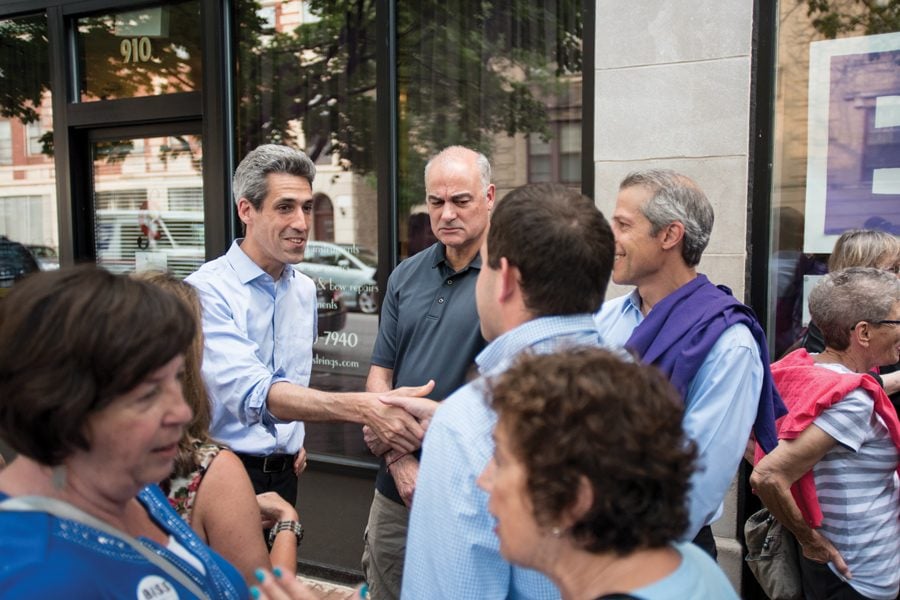 State Sen. Daniel Biss (D-Evanston) speaks at an event. Biss received the Democratic Party of Evanston’s endorsement for his gubernatorial campaign. 