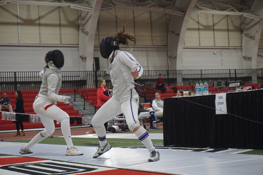 +A+Northwestern+fencer+dodges+an+attack.+Eight+NU+fencers+will+compete+in+this+weekend%E2%80%99s+Division+I+National+Championships.+