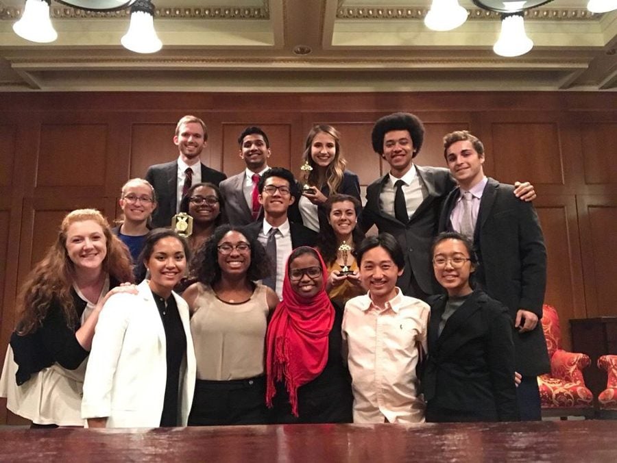 Northwestern University Mock Trial. The team finished in ninth place at National Championships this year.