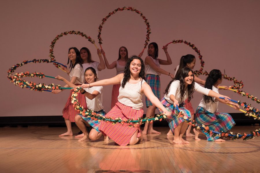 The Pinoy Show cast performs a traditional Filipino dance. The show was organized by Kaibigan, the Philippine Student Association. 