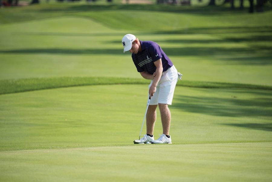 Sam Triplett hits a put. The senior will compete in his first NCAA Championships this weekend.
