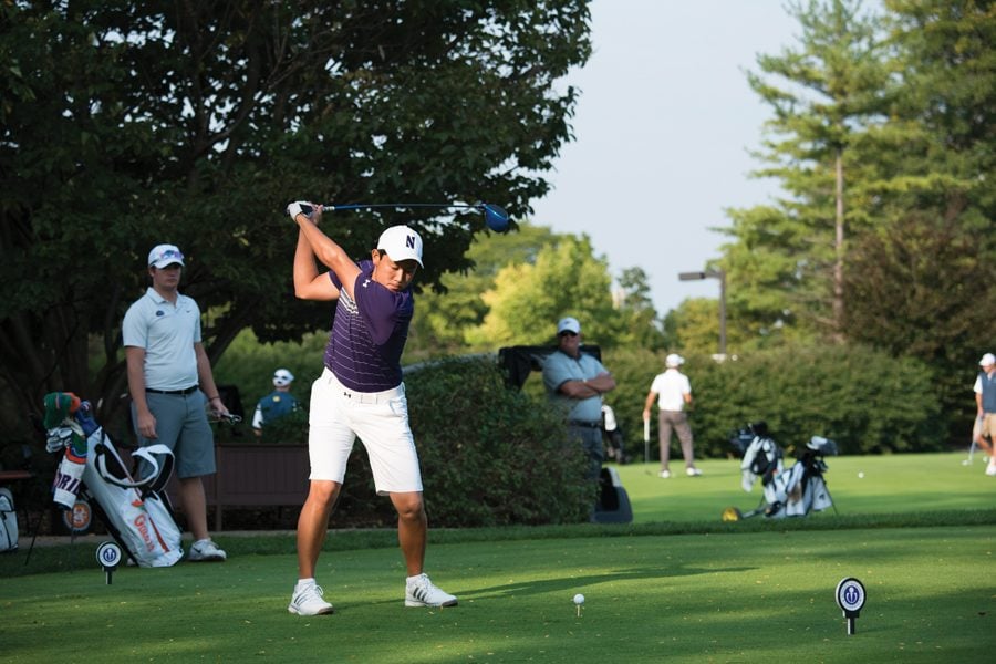 Dylan Wu hits a drive. Wu’s final NCAA Regionals tournament will take place at a familiar course.