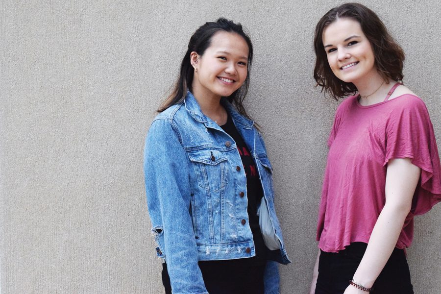 Bienen junior Tina Zheng (left) and Weinberg junior Carlie Cope. The roommates are starting a chapter of the National Alliance on Mental Illness at Northwestern.