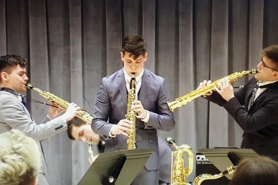 ~Nois performs at the M-Prize International Chamber Arts Competition in May. The group won second place in the open division.