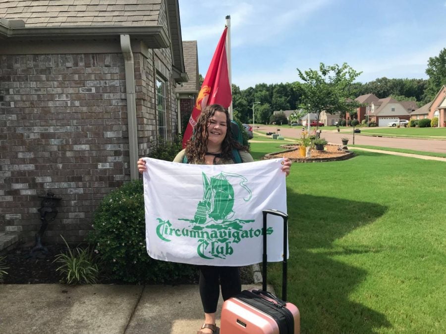 Hannah Whitehouse prepares to depart on her summer journey. Funded by the Circumnavigators Travel-Study Grant, Whitehouse will research El Sistema-inspired music education programs in six different countries.
