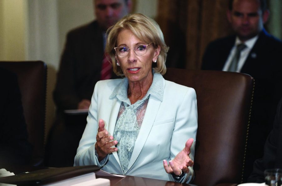 (Source: Tribune News Service) Education Secretary Betsy Devos issued interim Title IX guidelines that permitted Northwestern to abandon the 60-day timeline requirement. Devos is expected to issue new, permanent guidelines soon. 