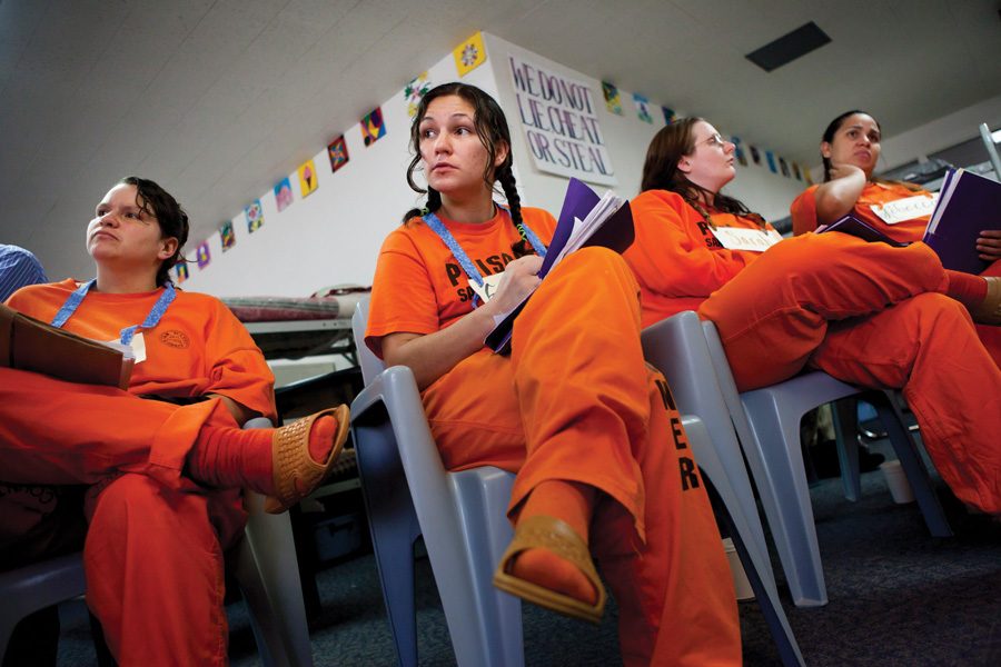 Prisoners in a workshop. An investigation by Medill found that woman can be Women in U.S. prisons can be disciplined for low-level offenses up to five times more frequently than their male counterparts.  