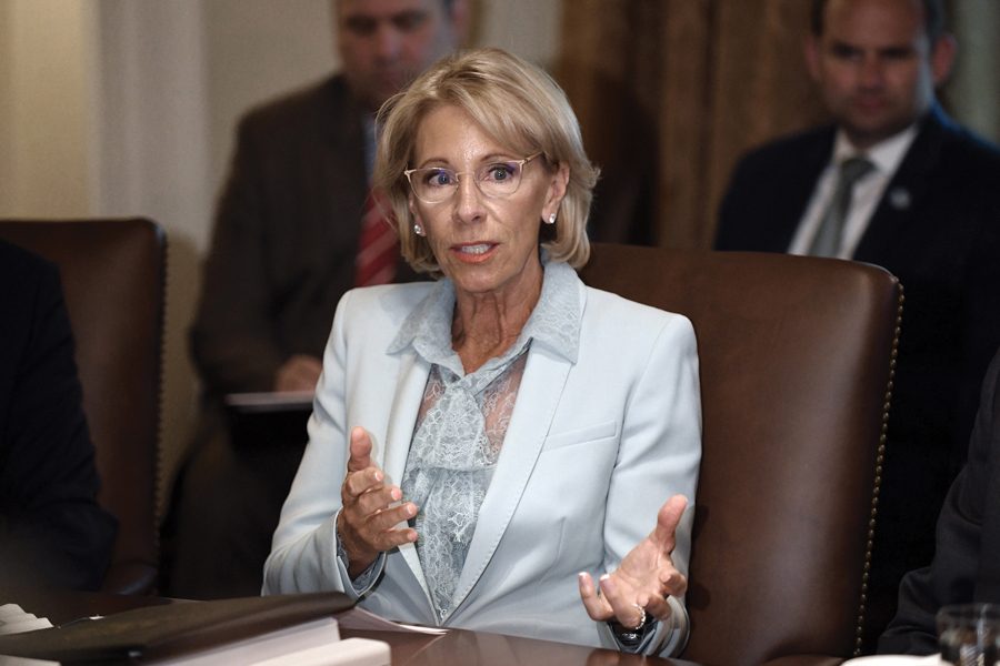 Education Secretary Betsy DeVos and the Republican administration have launched an effort to bolster the rights of the accused. A leaked draft of Title IX rules will allow students accused of sexual assault to cross-examine their accusers. 