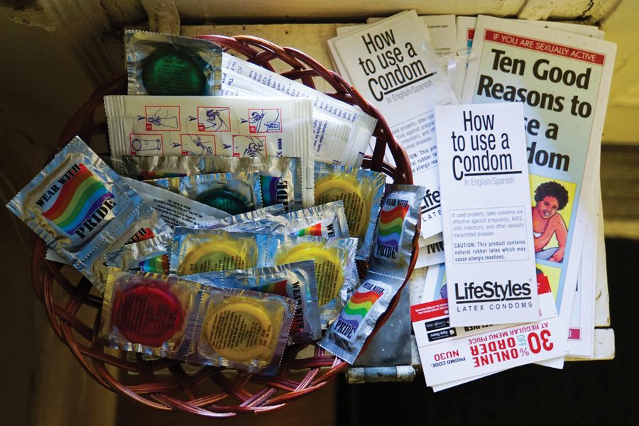 Condoms in a basket. CARE provides free condoms as well as plans content for The Student Body, a True Northwestern Dialogue about sex and consent. 