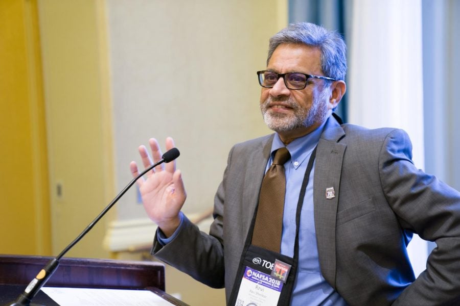 Ravi Shankar, director of Northwesterns International Office. Shankar will assume the role as president and chairman of the board of directors at NAFSA.