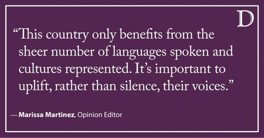 Martinez: Stop silencing multilingual people
