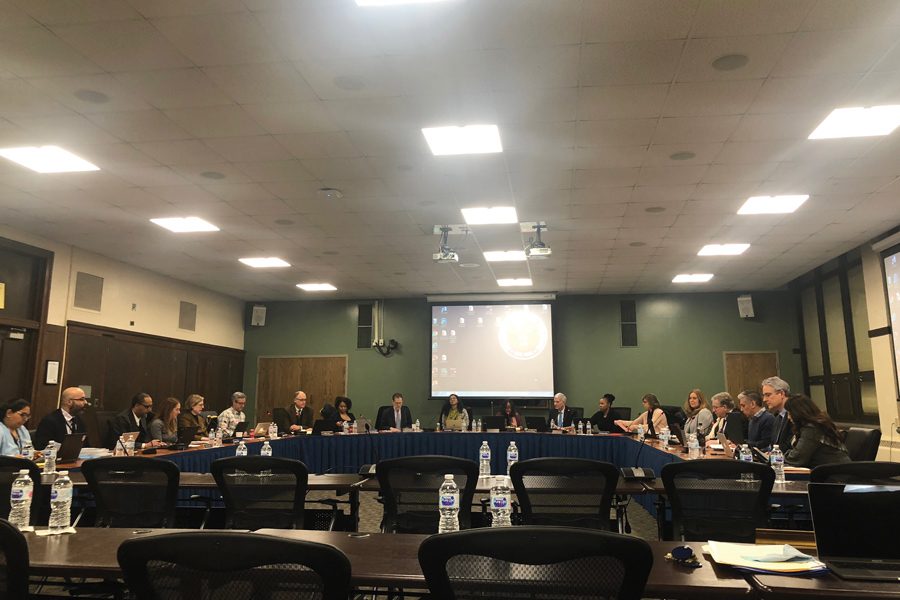 Board+members+of+Evanston%2FSkokie+School+District+65+and+Evanston+Township+High+School%2FDistrict+202+met+on+Monday.+The+members+received+an+update+on+the+joint+literacy+goal%2C+which+aims+to+improve+reading+levels+in+both+districts