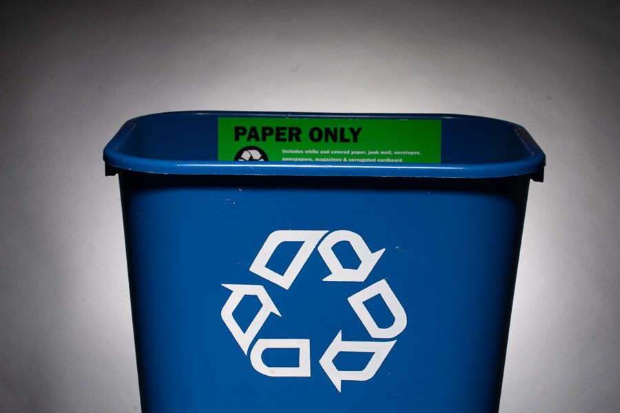 A recycling bin. Following the elimination of a University-sponsored sustainability fund, Associated Student Government is pushing to set up a similar one using its own money.