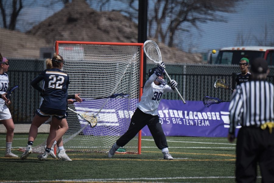 Julie Krupnick goes for a save. The Wildcats’ goalie gave up a .235 save percentage this weekend