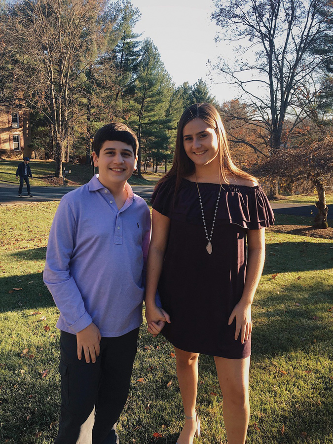 Medill+freshman+Lia+Assimakopoulos+and+her+younger+brother+William%2C+who+was+diagnosed+with+autism+when+he+was+two+years+old.+Her+first+book%2C+%E2%80%9CLife+in+Letters%2C%E2%80%9D+details+the+experiences+of+her+brother+and+other+non-speaking+autistic+children.