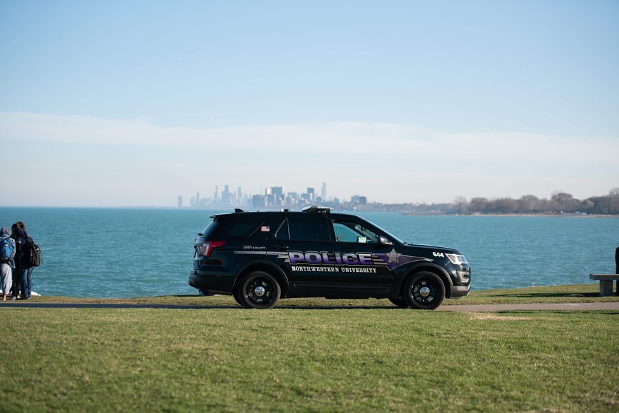 A University Police vehicle. UP is investigating a robbery on the Chicago campus. 