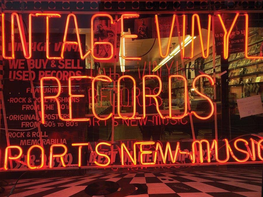 record store sign