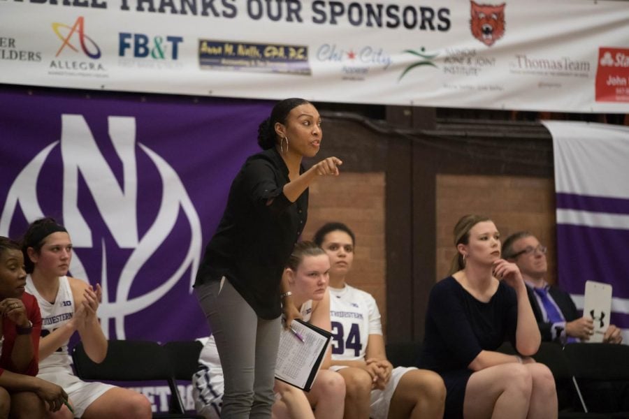 Former Northwestern women's basketball coach Tiffany Coppage. Coppage coached for the Wildcats for two years before leaving for the University of Alabama.