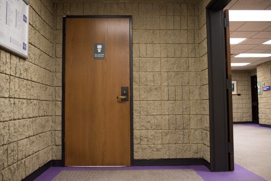 A+gender-neutral+sign+on+a+single-occupancy+bathroom.+A+bill+passed+through+the+Illinois+legislatures+that+would+require+single-occupancy+restrooms+be+labeled+as+gender-neutral+in+public+spaces.+