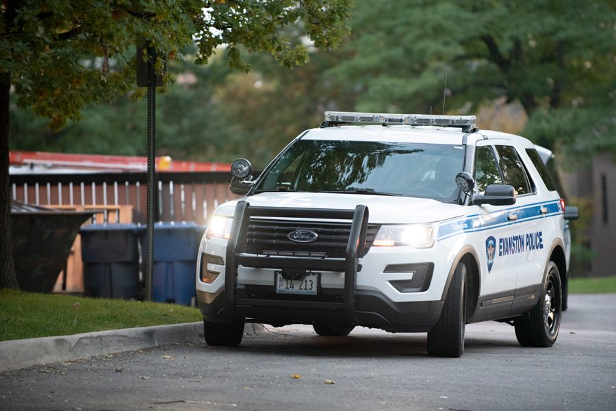 An Evanston Police Department vehicle. An Evanston man was charged in connection with a sexual assault that occurred in June.