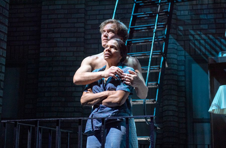 Six-time winner Audra McDonald and one-time Tony nominee Michael Shannon in “Frankie and Johnny in the Clair de Lune.” The Broadway show is currently in previews, and will open on May 30.